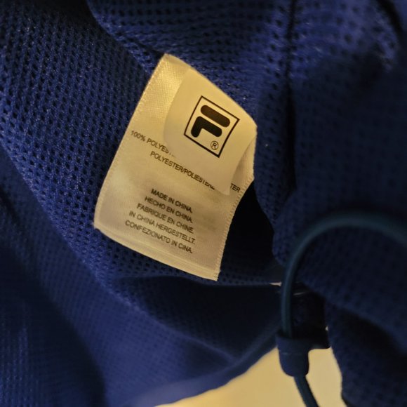 BNP PARIBAS OPEN Fila Windbreaker Jacket Size s Blue Full Zip Long Sleeve - Picture 3 of 9